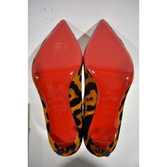 Christian Louboutin So Kate Booty 85 Black Spicy Leopard Ankle Heel Bootie 38 - Picture 12 of 12